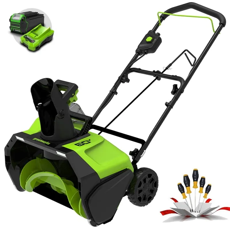 Снегоуборщик Greenworks GD60PST 60V 2602907 (51 см) бесщеточный аккумуляторный — детальное фото