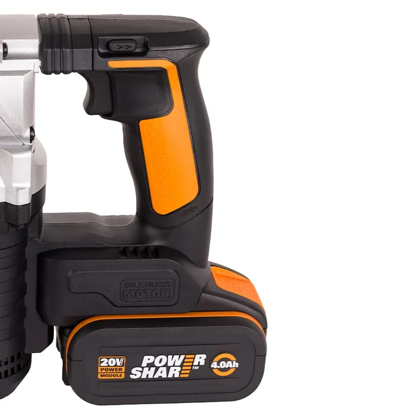 Перфоратор WORX WX380 20V 2,2 Дж бесщеточный аккумуляторный — детальное фото
