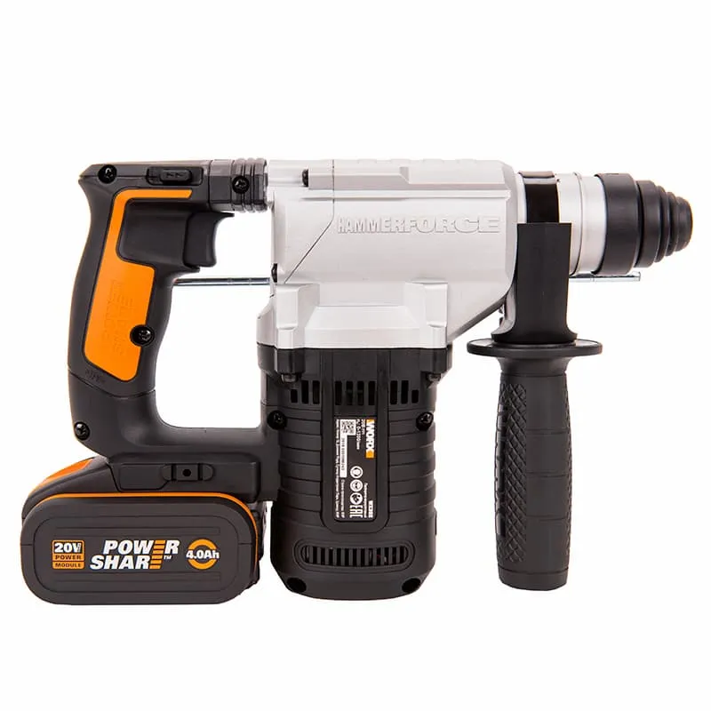 Перфоратор роторный WORX WX392 20V 2,2Дж аккумуляторный — детальное фото