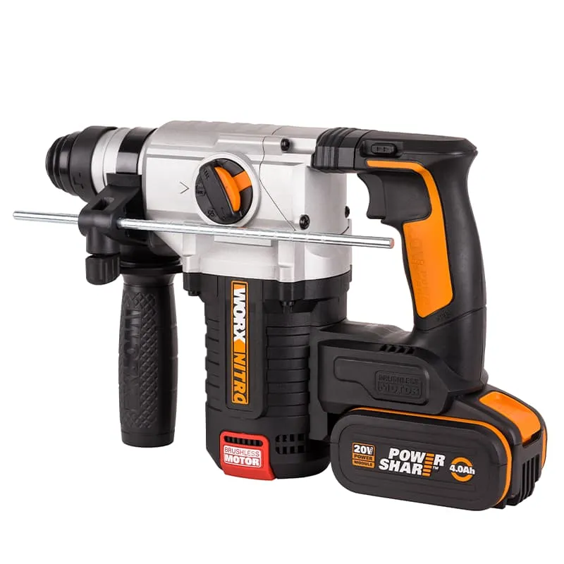 Перфоратор WORX WX380 20V 2,2 Дж бесщеточный аккумуляторный — детальное фото