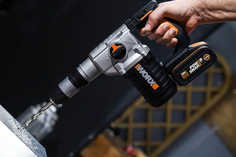Перфоратор роторный WORX WX392 20V 2,2Дж аккумуляторный — детальное фото