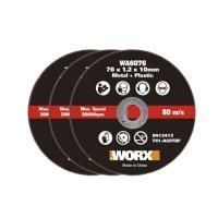 Отрезной диск по металлу WORX WA6076.3, 76х1,2х10 мм (3шт.)