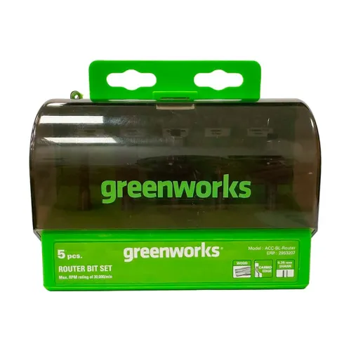 Набор фрез ( 5 шт.) 2953207 для фрезера Greenworks G24RO 24V — детальное фото