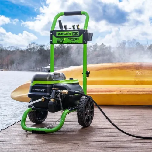 Мойка высокого давления Greenworks GDPW60DP 60V 5106207 (250 бар) с портом на два аккумулятора бесщеточная аккумуляторная — детальное фото