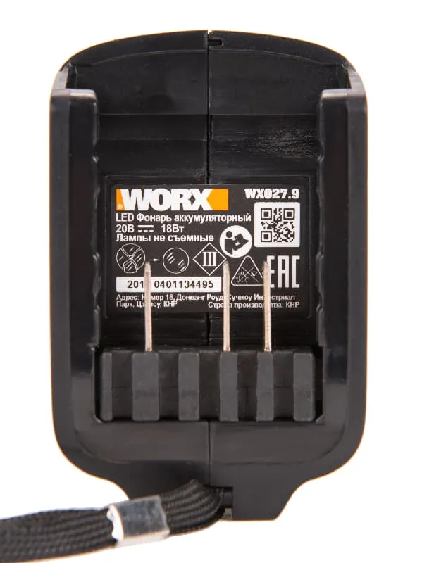 Фонарь-лампа WORX WX027 20V 510лм аккумуляторный — детальное фото