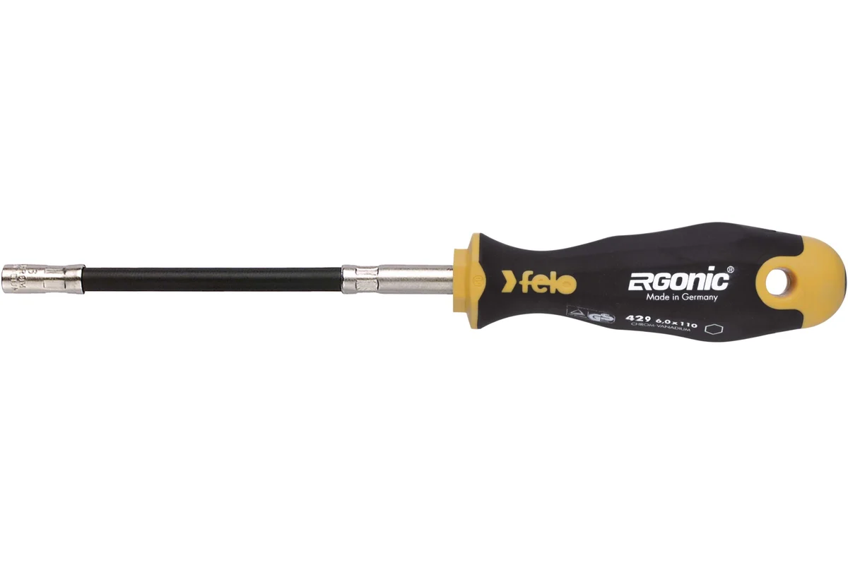 Отвертка Felo Ergonic с гибким стержнем торцевой ключ 5,0X170 42905040 — детальное фото