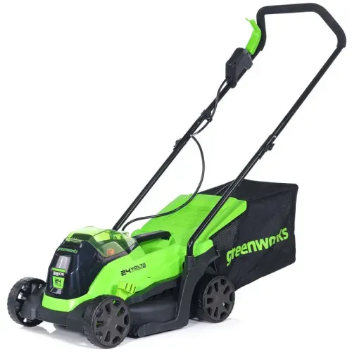 Газонокосилка Greenworks GD24LM33 24V 2516107 (33 см) бесщеточная аккумуляторная — детальное фото