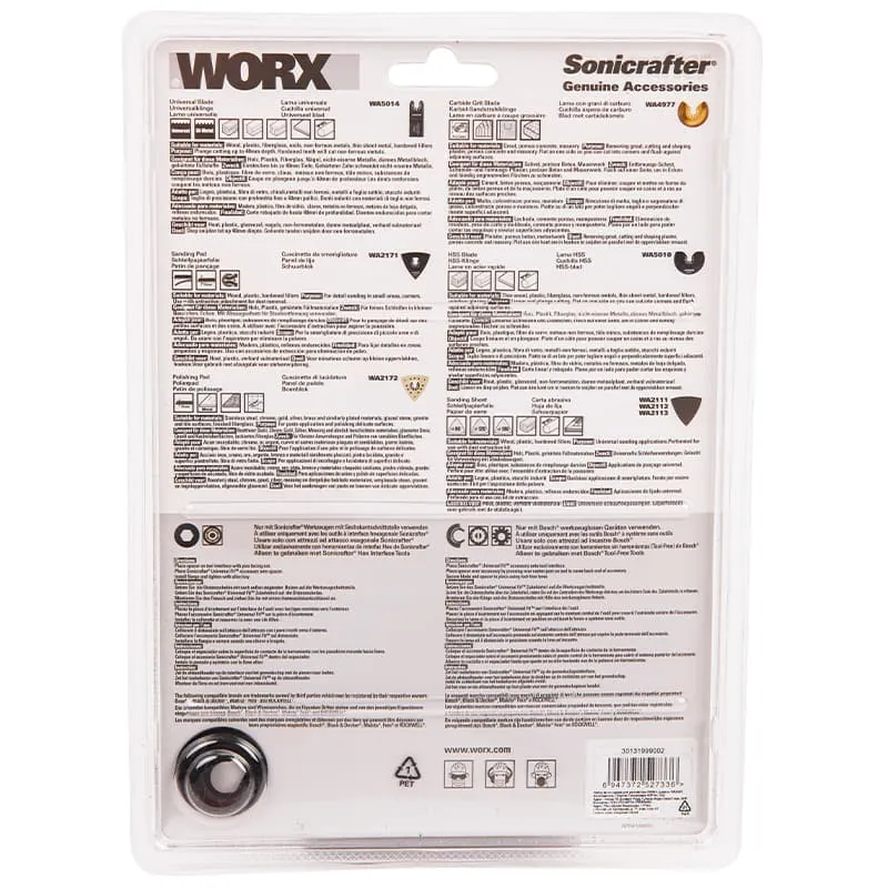 Набор насадок WORX WA5095 для реноватора — детальное фото