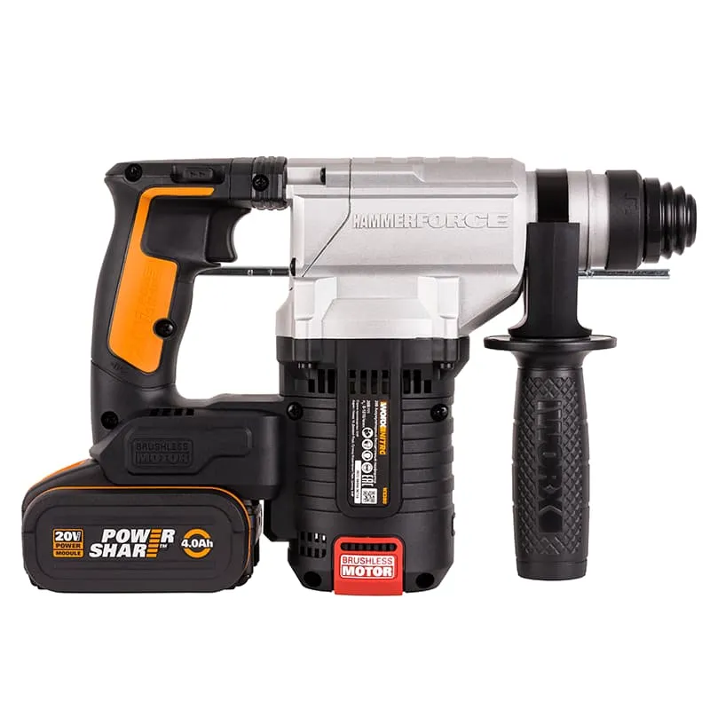 Перфоратор WORX WX380 20V 2,2 Дж бесщеточный аккумуляторный — детальное фото