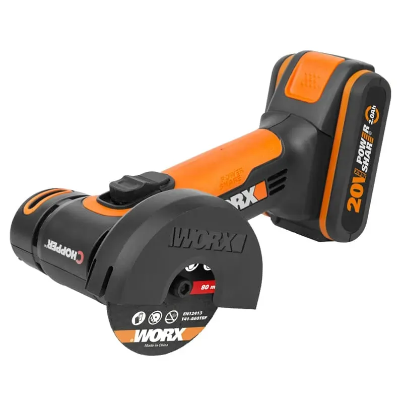 Угловая шлифмашина (болгарка) WORX WX801 20V 76мм аккумуляторная — детальное фото