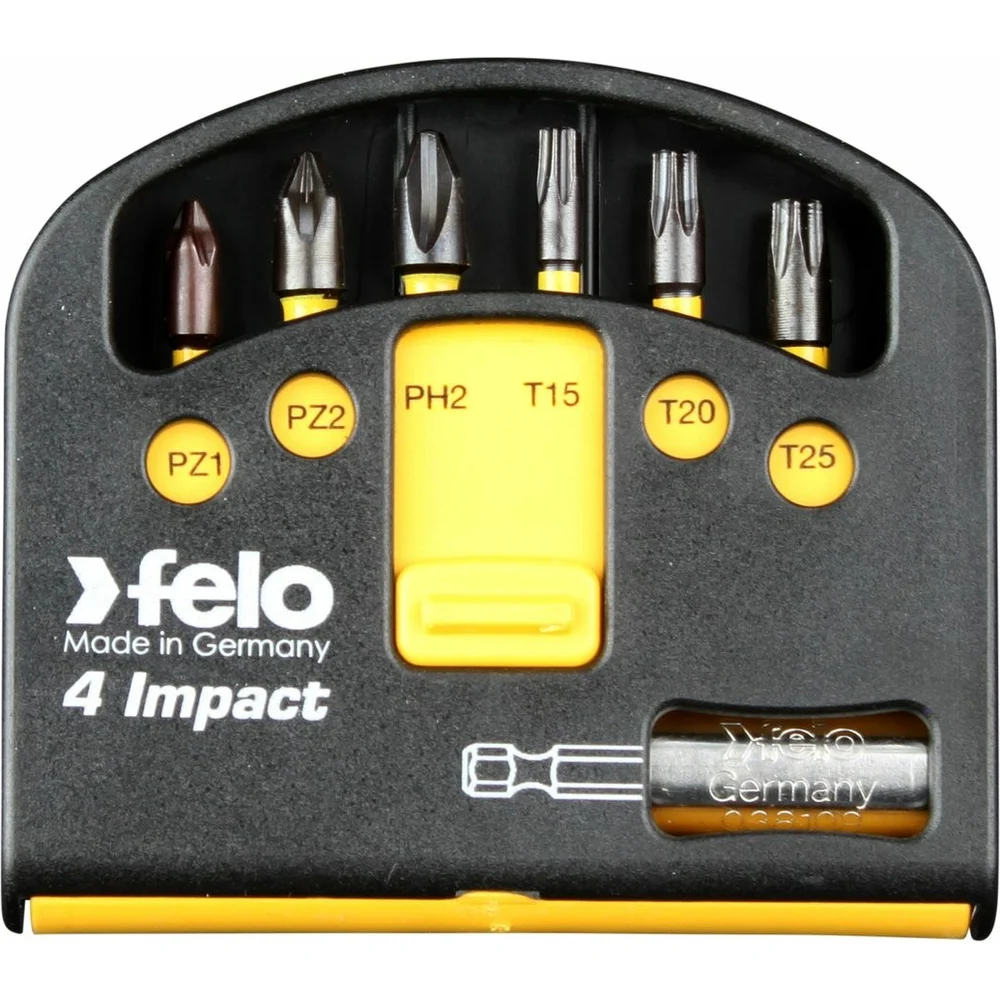 Набор ударных бит 6 шт серия Impact с держателем бит Felo 02060146 — детальное фото
