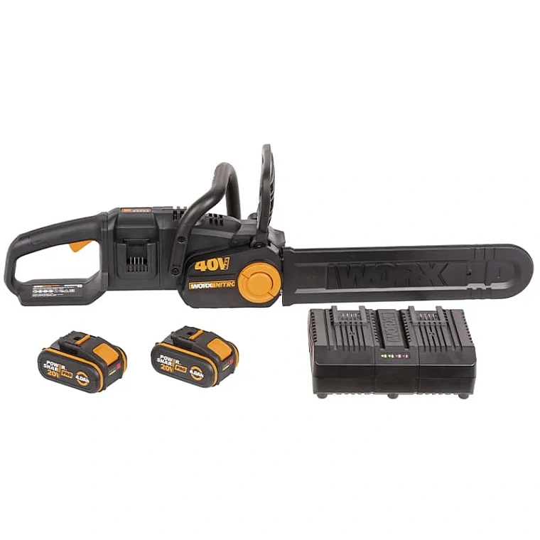 Пила цепная компактная WORX NITRO WG385E 40V 40см аккумуляторная бесщеточная