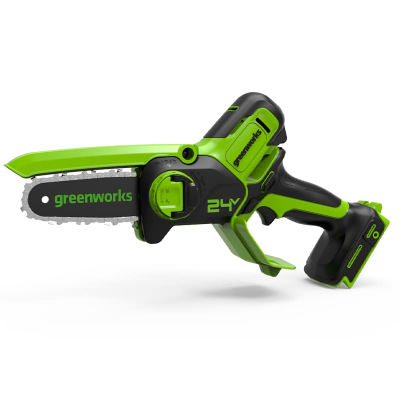 Цепная мини-пила Greenworks GD24CSMNXK2 24V (15 см) бесщеточная аккумуляторная c 2 Ач АКБ и ЗУ